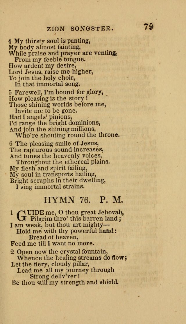 The Zion Songster: a Collection of Hymns and Spiritual Songs, Generally Sung at Camp and Prayer Meetings, and in Revivals or Religion  (95th ed.) page 86