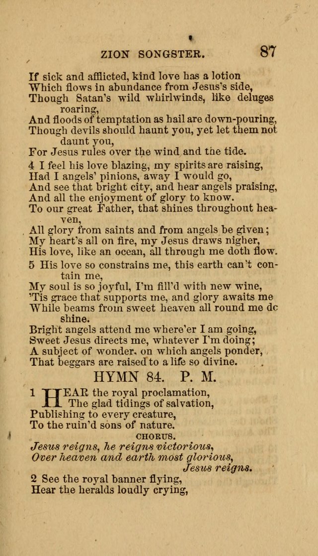 The Zion Songster: a Collection of Hymns and Spiritual Songs, Generally Sung at Camp and Prayer Meetings, and in Revivals or Religion  (95th ed.) page 94